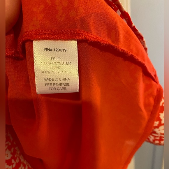 EUC ditsy Red Floral mini sundress size medium - Picture 12 of 12